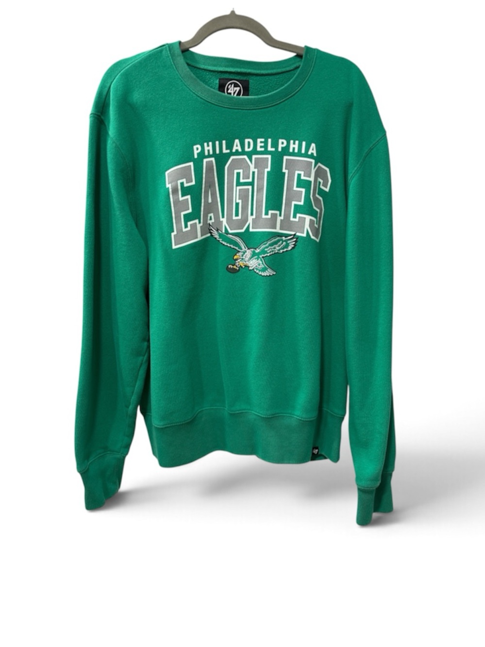 47 Brand Philadelphia Eagles Women’s XL Green Crew Sweatshirt
